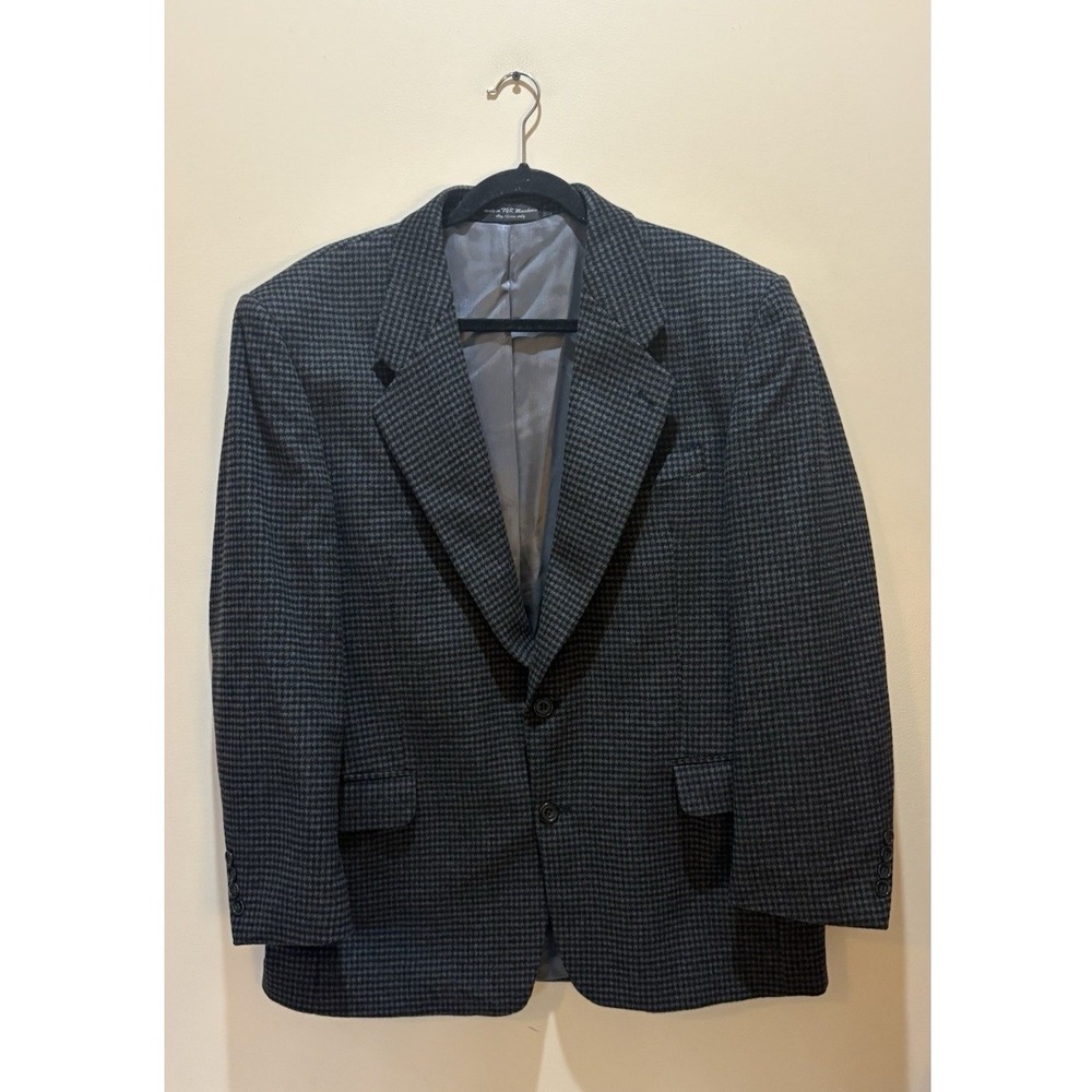 Gianfranco Ruffini Blazer Mens 42R Cashmere Blend Sport Coat Italy Houndstooth